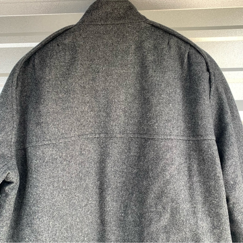 Grizzly Mens Wool Blend size XL Charcoal Gray Bomber Full Zip Coat - Picture 6 of 9